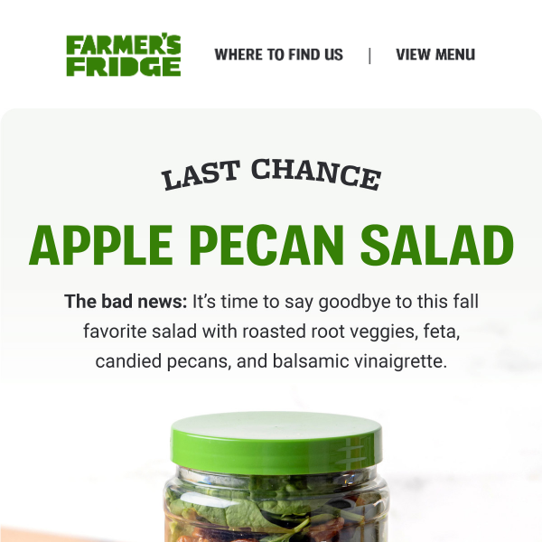 👋LAST CALL: Apple Pecan Salad 