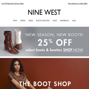 25% OFF the Season's Best Boots