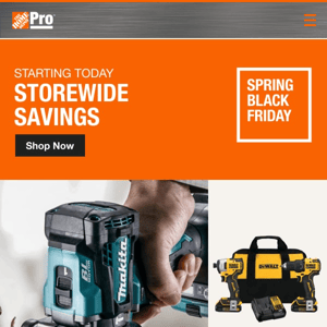 Spring ⭐ Black ⭐ Friday + Up to $150 Off Tools