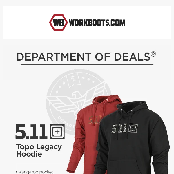 DOD:💥 5.11 HOODIE ONLY $29.99 💥