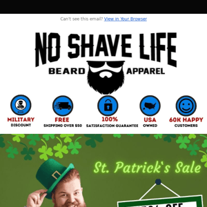 No Shave Life, Happy St. Patrick's Day!