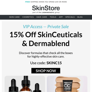 2 Days Left: 15% Off SkinCeuticals' cult-favorites