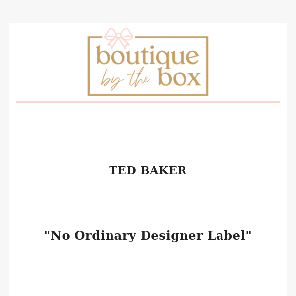 "No Ordinary Designer Label"