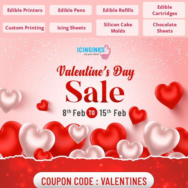 SALE Up to 30% off - Valentines Day
