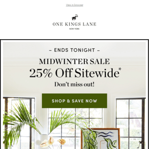 Sitewide Savings End Tonight