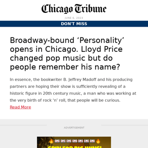 Broadway-bound ‘Personality’ opens in Chicago. Lloyd Price changed pop music but do people remember his name?  
