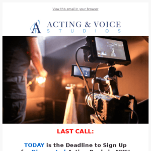 LAST CALL: Acting Reels in NYC!