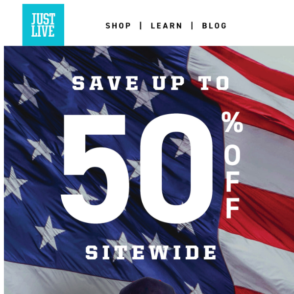 Save Up To 50% Sitewide