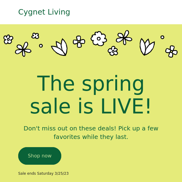 Our Spring sale is here!
