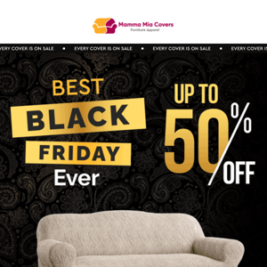 Best. Black Friday. Ever! Up to 50% OFF All Slipcovers! 😱