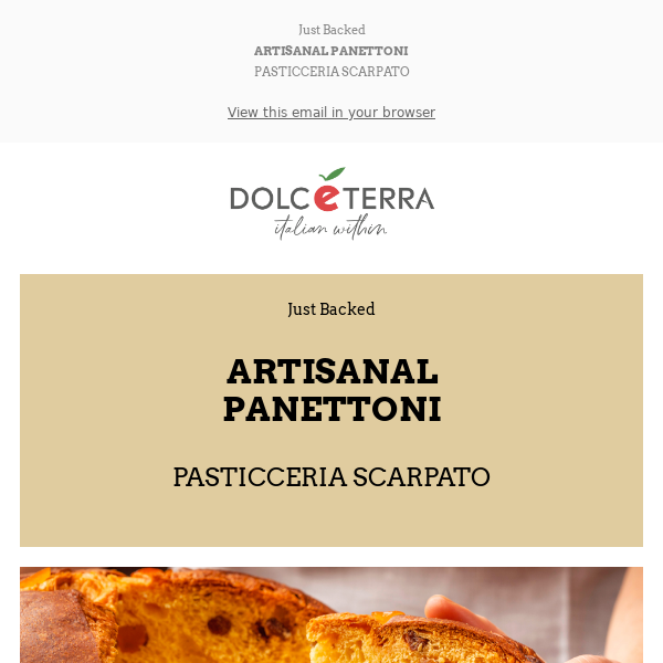 Just Backed Panettoni From Scarpato