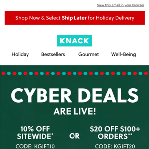 Cyber Week Deals Are Live!