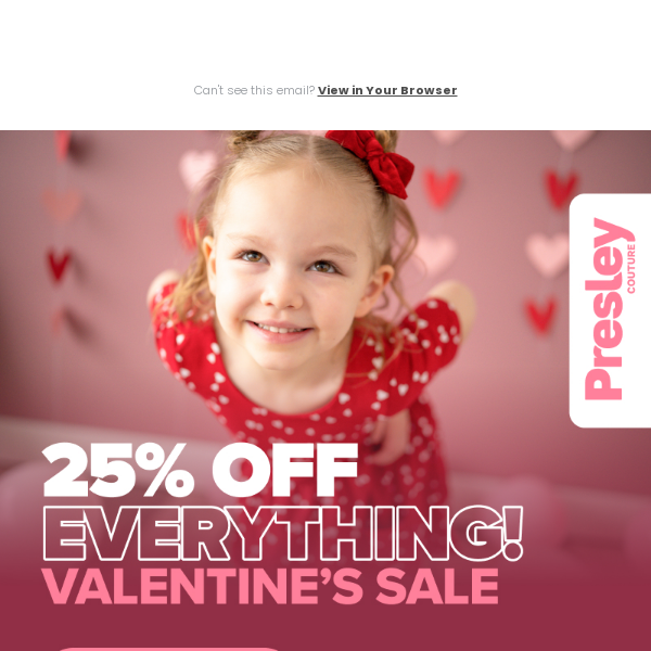 💕 Valentine's Sale - 25% OFF EVERYTHING