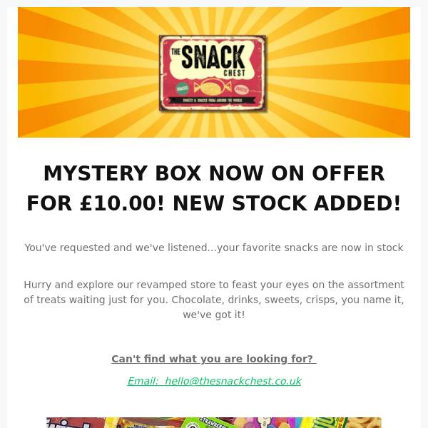 SNACK CHEST MYSTERY BOX NOW £10.00!