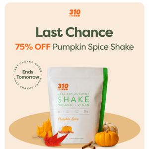 LAST CHANCE: 75% Off Pumpkin Spice