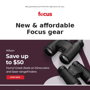 Must-see deals 👀| Focus gear