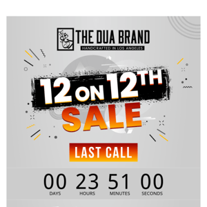 Last Call to avail the 12on12th sale! 🔔