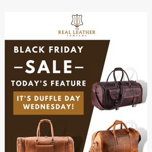 It’s Duffle Day Wednesday! 20% sale on your favorite duffle! ⛅