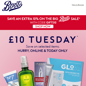 £10 Tuesday has never looked so good!