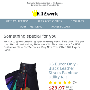 Just For 29.97 - Rainbow Kilt