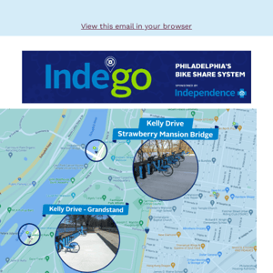 New Indego stations on Kelly Drive!
