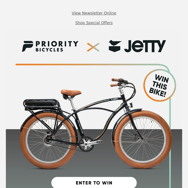 WIN a Priority x Jetty e-Coast Beach Cruiser!