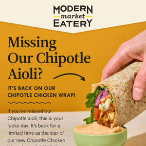 Chipotle Aioli is Back!