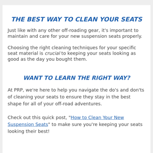 Hey There, Here Are the Do's and Don'ts for Cleaning Your Seats 🛁 Check Out This Quick Guide!