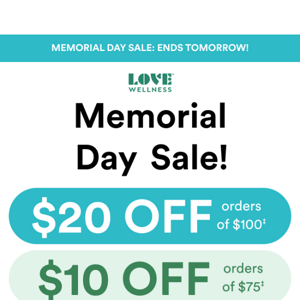 LAST CHANCE: Memorial Day Sale 🇺🇸
