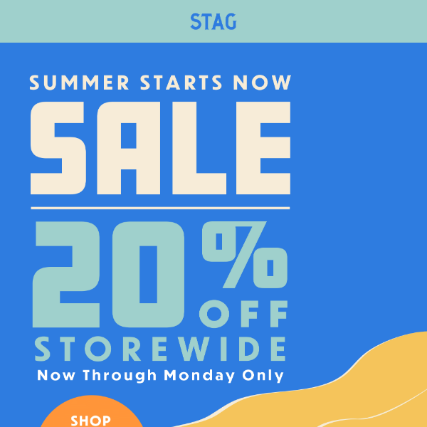 20% Off Storewide Starts Now