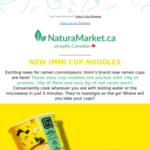 NEW ⚡ Immi Ramen Cups ⚡ High Protein & Fiber, Low Carb, Vegan