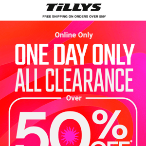 💥 ALL Clearance OVER 50% Off 💥 Today Only!