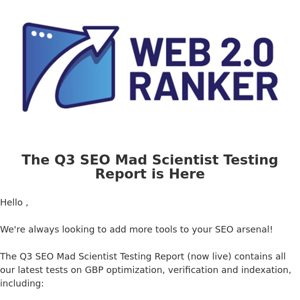 🔬Q3 Mad Scientist Test Report Inside🧪
