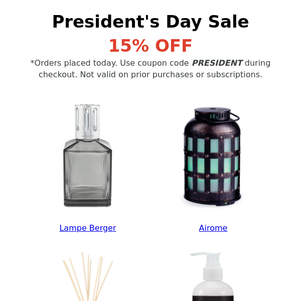 President's Day Sale - 15% Off - Last Chance