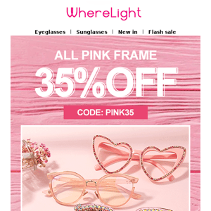 All 35%OFF! Get Killer PInk Eyewear In August!