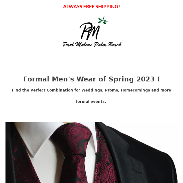 The Formal Wear Collection - Paul Malone Palm Beach