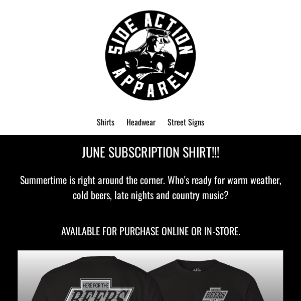 June Subscription Shirt!!!