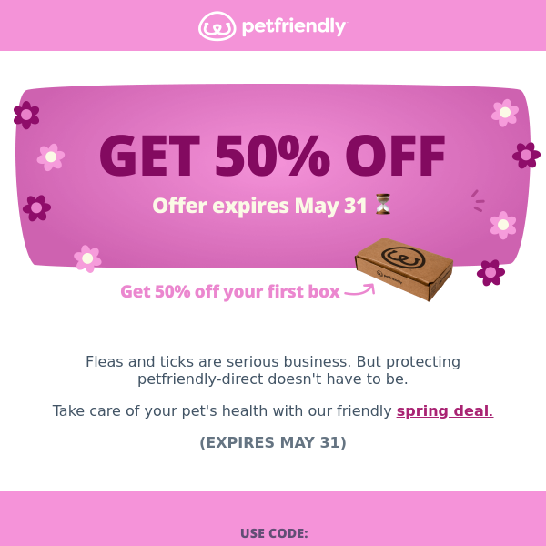 Don't miss PetFriendly Direct's exclusive deal!