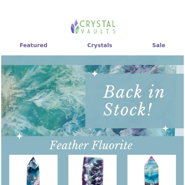 BACK IN STOCK - Feather Fluorite 💚