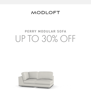 Unwind in Style: Save Up to 30% on the Versatile Perry Modular Sofa!