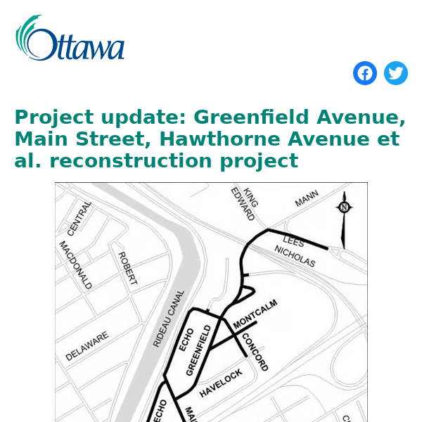 Project update: Greenfield Avenue, Main Street, Hawthorne Avenue et al. reconstruction project (February 2024)