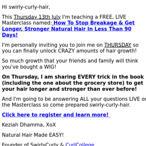 LIVE TRAINING: How To Grow Longer, Stronger Natural Hair In Less Than 12 Weeks