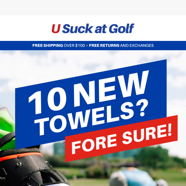 DROP ALERT: 10 Brand New Golf Towels