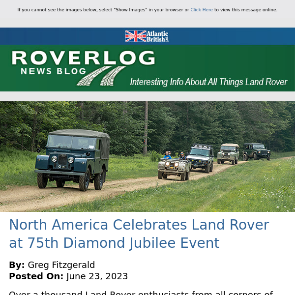 ROVERLOG Issue 279 - The Latest In Land Rover News From Atlantic British Ltd.