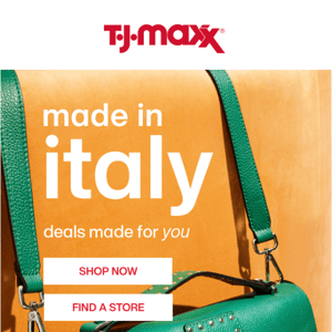 Deals fresh from Italy 👜
