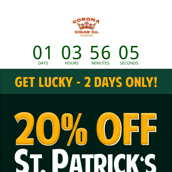 Shop The 20% OFF St. Patrick's Day Sale!