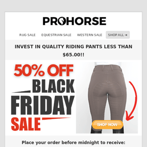 50% OFF - Breeches with Phone Pocket