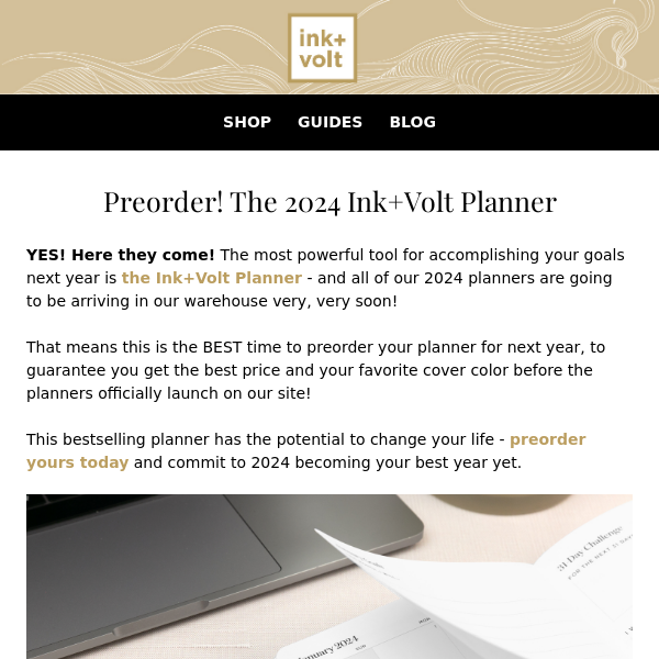 PREORDER! The 2024 Ink+Volt Planner! ✨