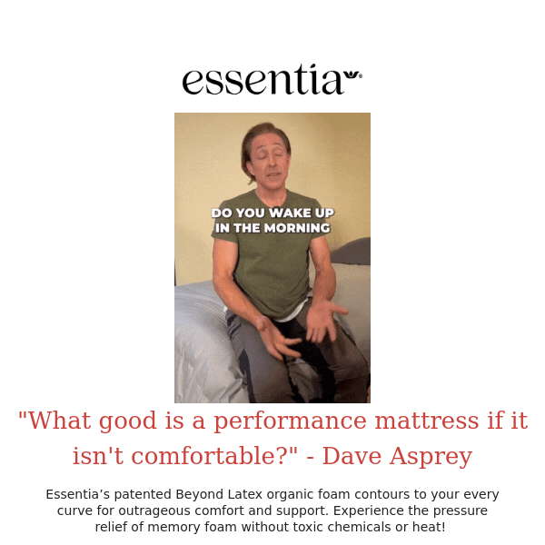 Father of Biohacking Amazed the Top Performance Mattress is also Incredibly Comfortable!