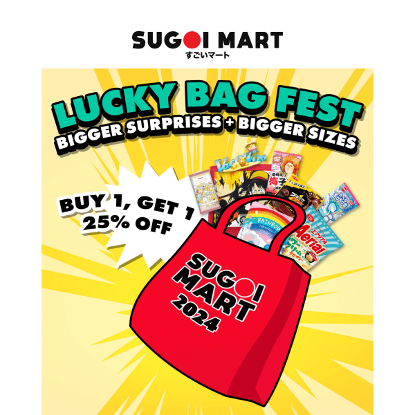 Enter the Lucky Bag Fest 🛍️